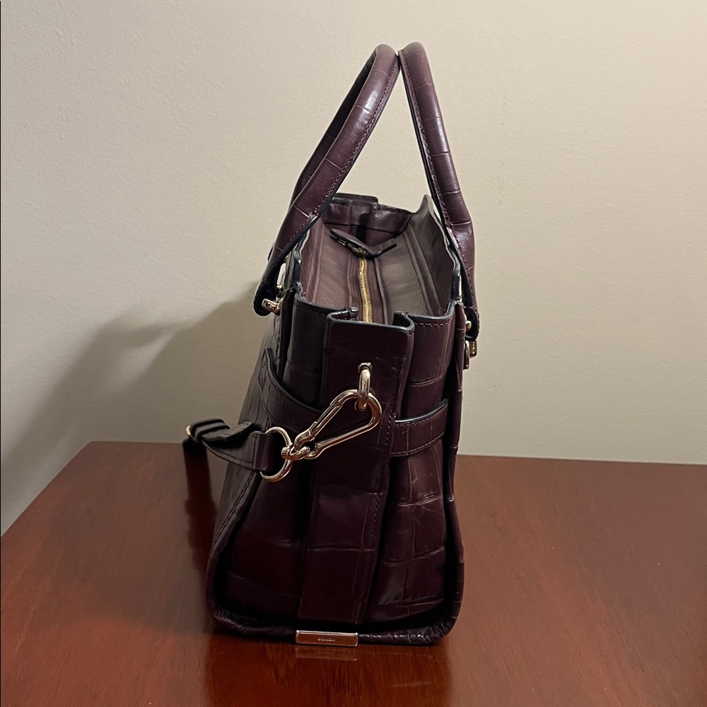 Coach Swagger 27 Croc embossed leather crossbody satchel #E1677 37493 - Picture 6 of 14